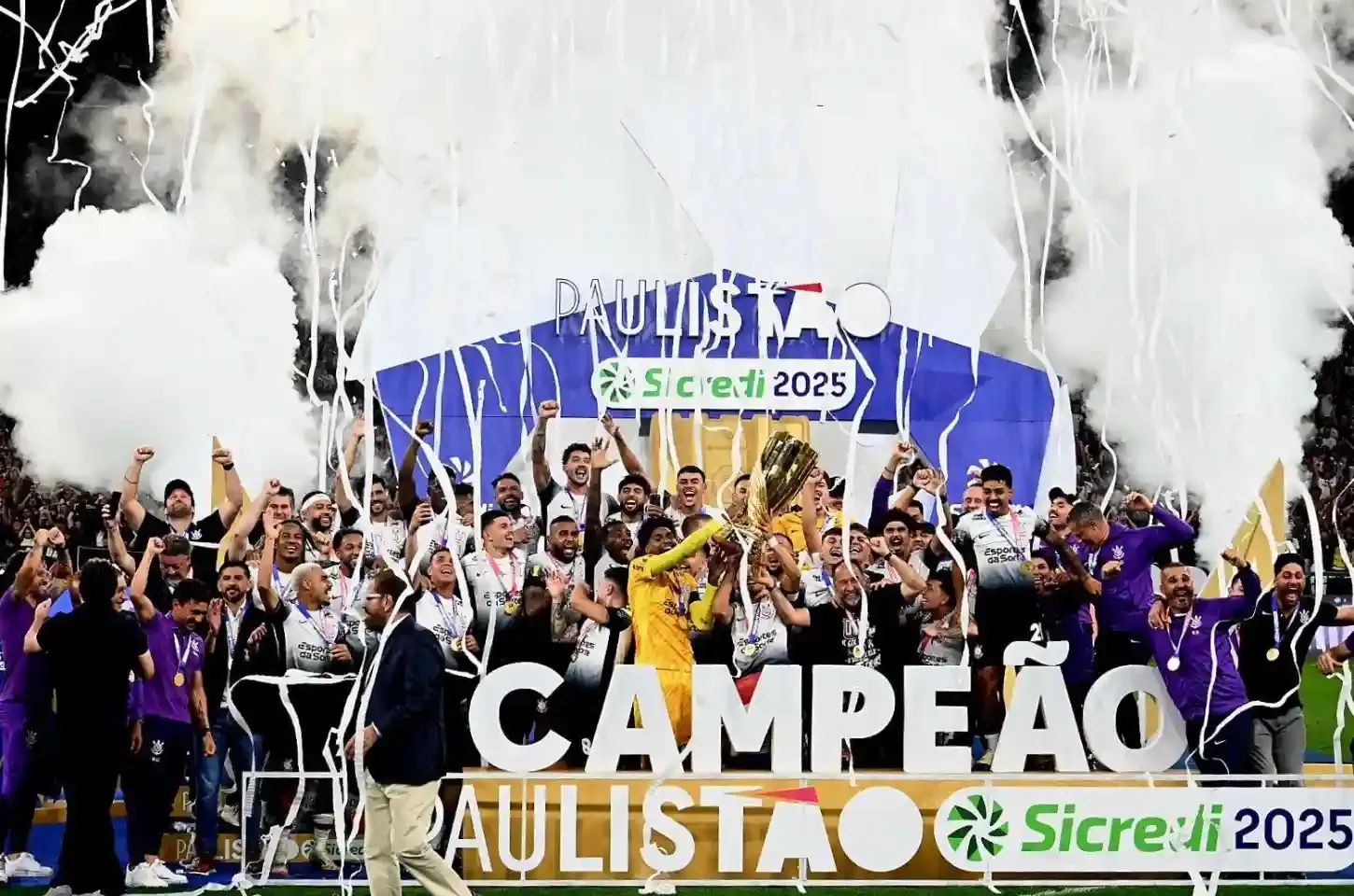 Corinthians empata com o Palmeiras e conquista o título do Paulistão 2025