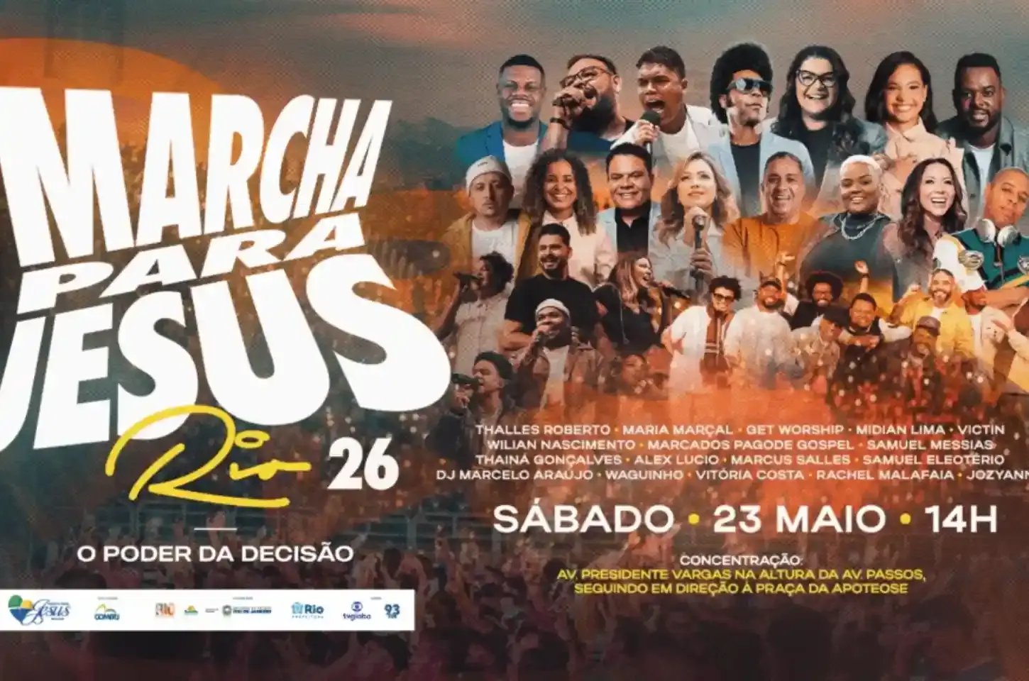 Get Worship e Thainá Gonçalves estarão na Marcha Para Jesus
